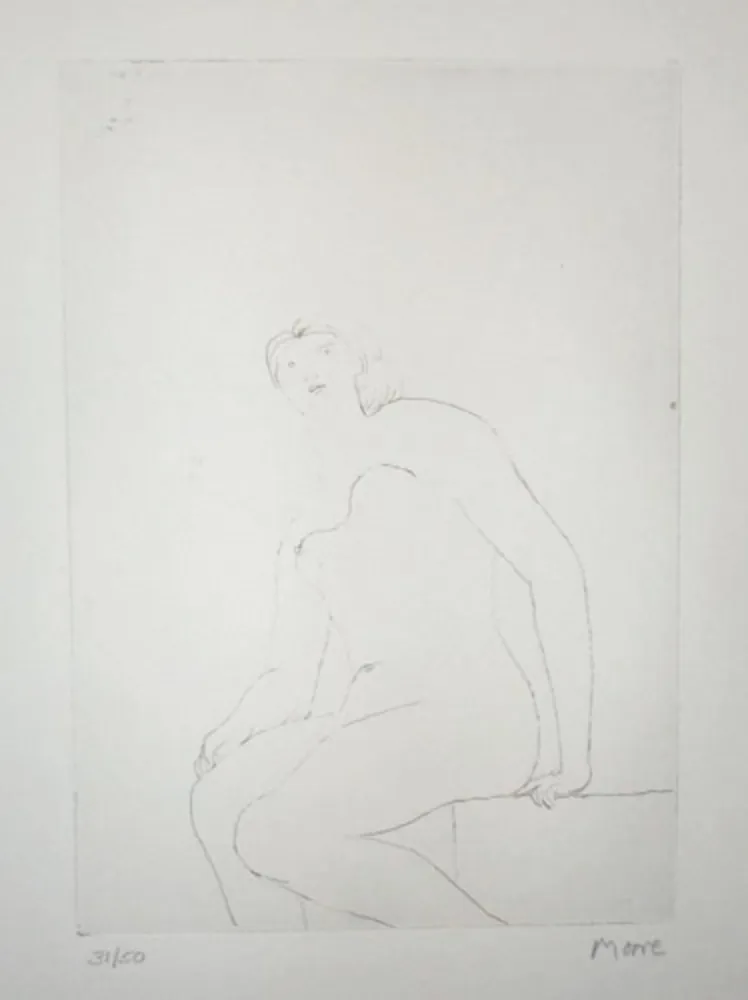 多数の Moore - Seated Nude