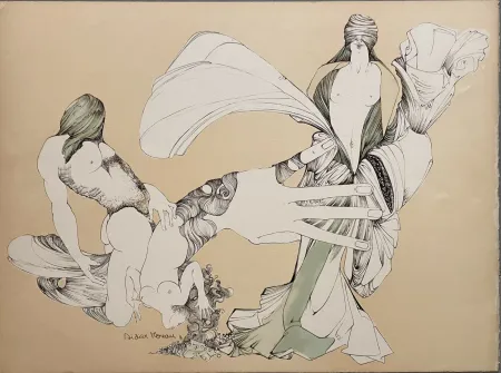 リトグラフ Moreau - L'Amour