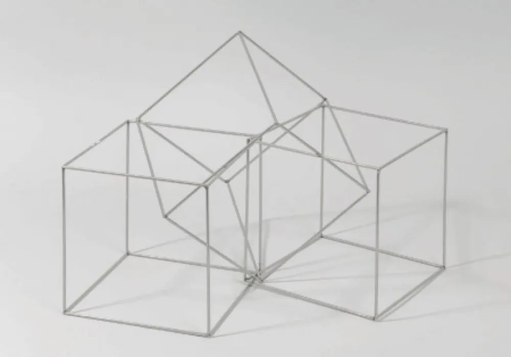 多数の Morellet - 3 CUBES IMBRIQUÉS 