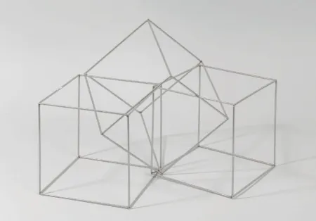多数の Morellet - 3 CUBES IMBRIQUÉS 