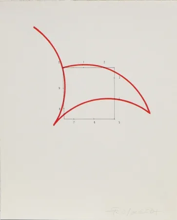 リトグラフ Morellet - SYSTEMES, HASARD ET TELEPHONE