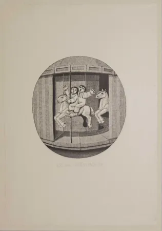 木版 Morena - Il cavallo bianco