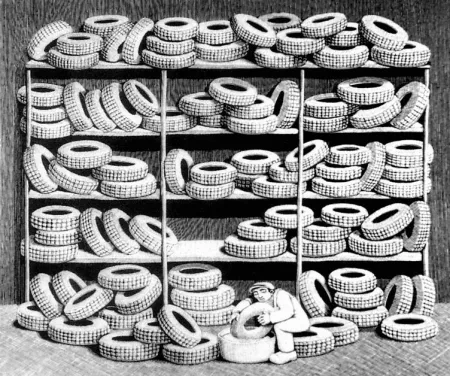 木版 Morena - Il gommista