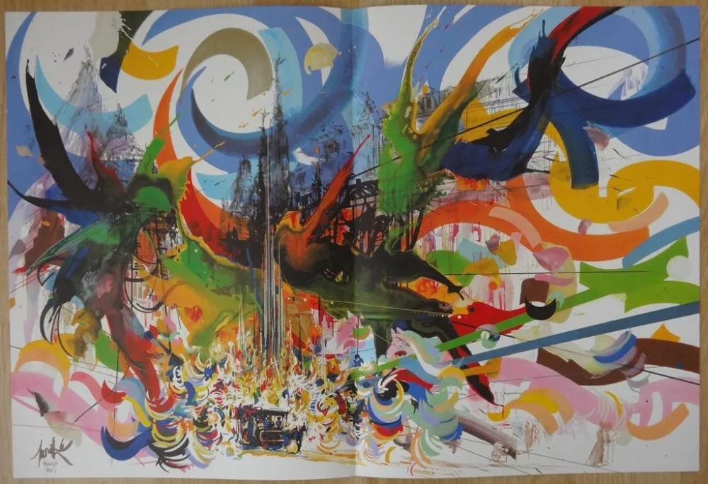 リトグラフ Moretti - Brel bruxelles