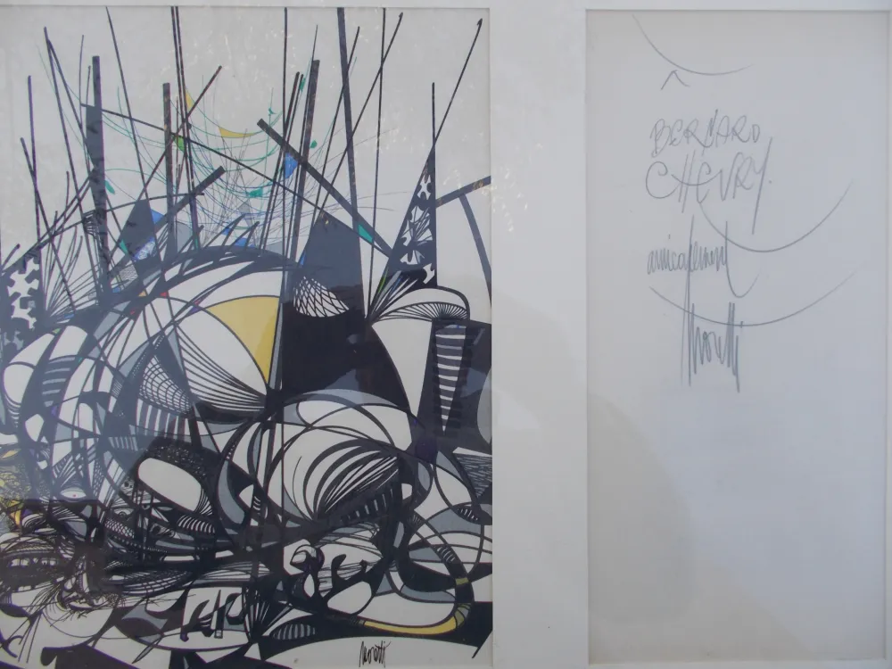 リトグラフ Moretti - Le champ des sphères