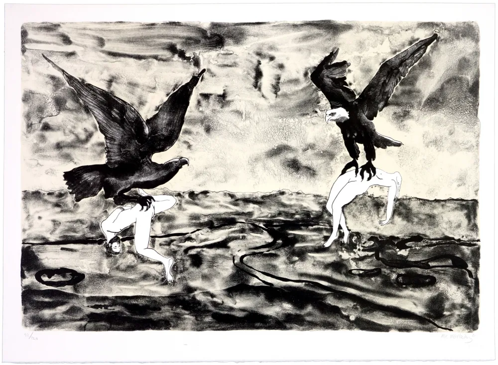 リトグラフ Mørkeberg - Sans titre 