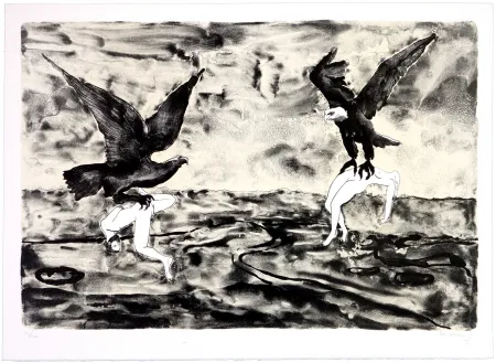 リトグラフ Mørkeberg - Sans titre 