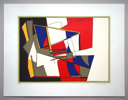 シルクスクリーン Mortensen - Composition abstrait