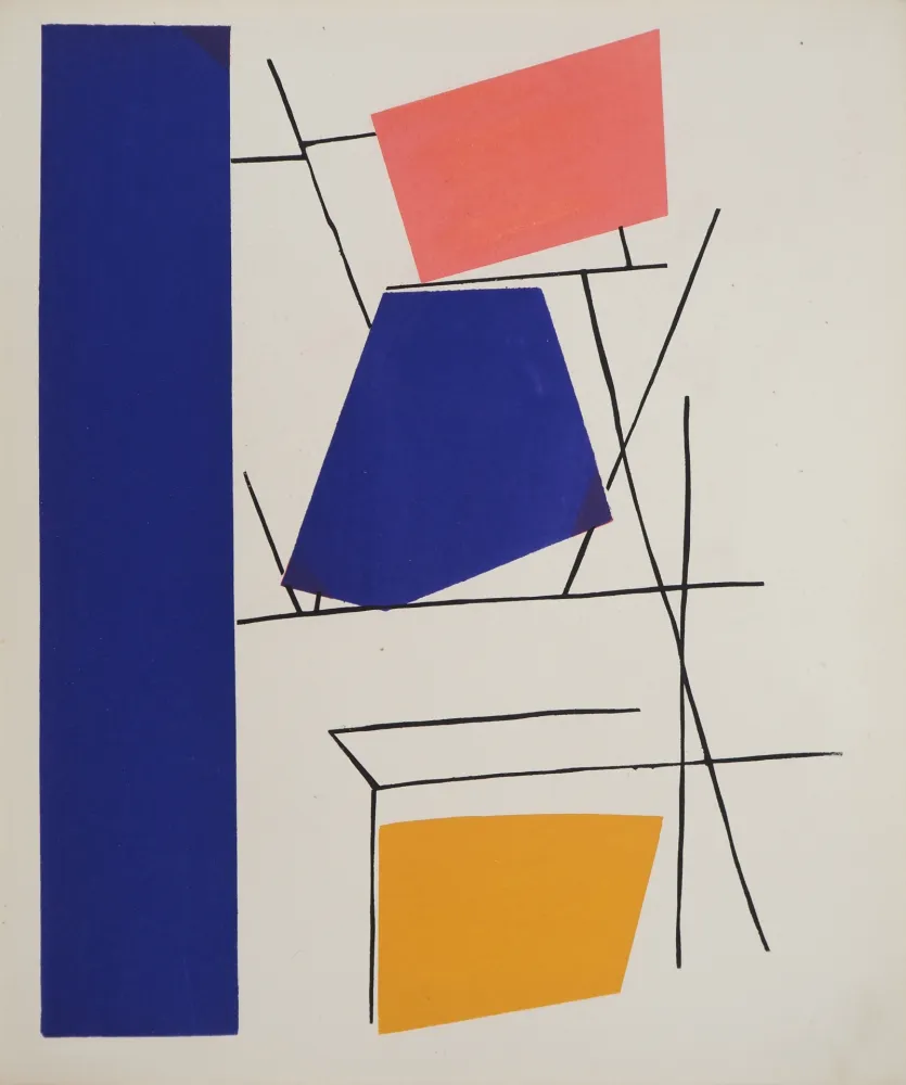 リトグラフ Mortensen - Empilement abstrait