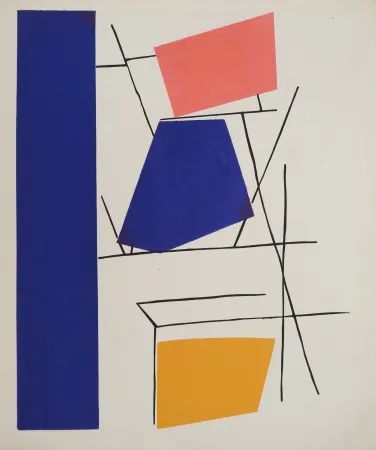 リトグラフ Mortensen - Empilement abstrait