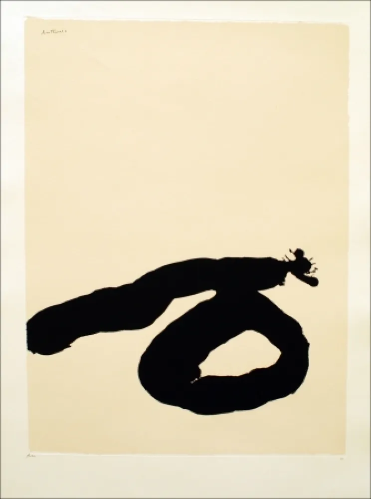 シルクスクリーン Motherwell - Africa Suite: Africa 7