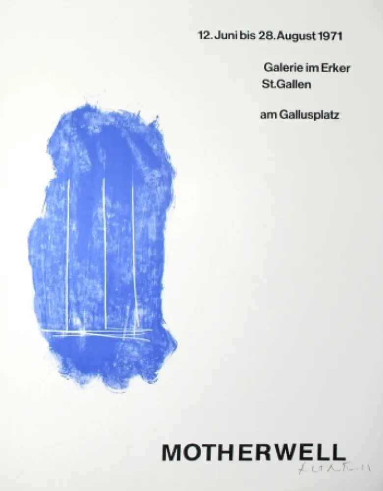 リトグラフ Motherwell - Lines for St. Gallen