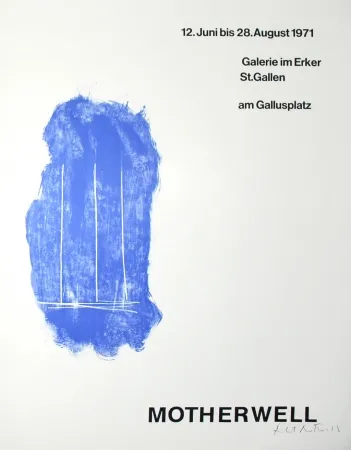 リトグラフ Motherwell - Lines for St. Gallen