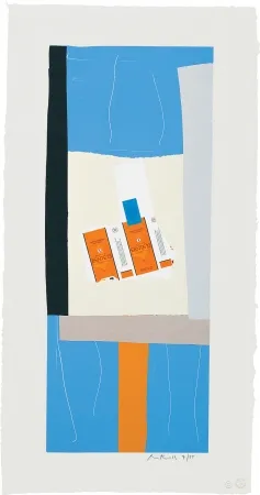 リトグラフ Motherwell - Summer Light series: Harvest, with Orange Stripe