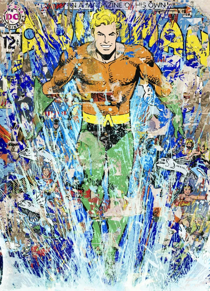 シルクスクリーン Mr Brainwash - Aquaman