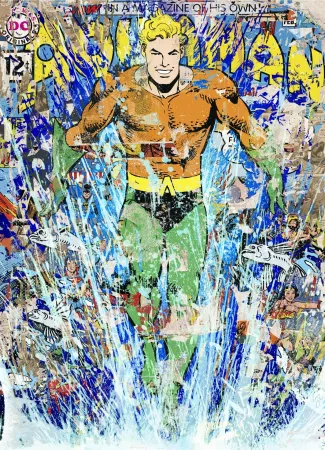 シルクスクリーン Mr Brainwash - Aquaman