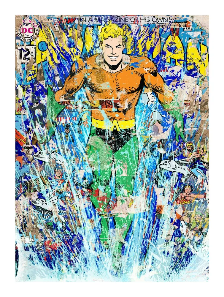 シルクスクリーン Mr Brainwash - AQUAMAN