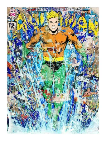 シルクスクリーン Mr Brainwash - AQUAMAN