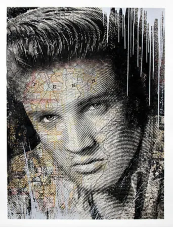 シルクスクリーン Mr. Brainwash - Elvis – King of Rock Silver
