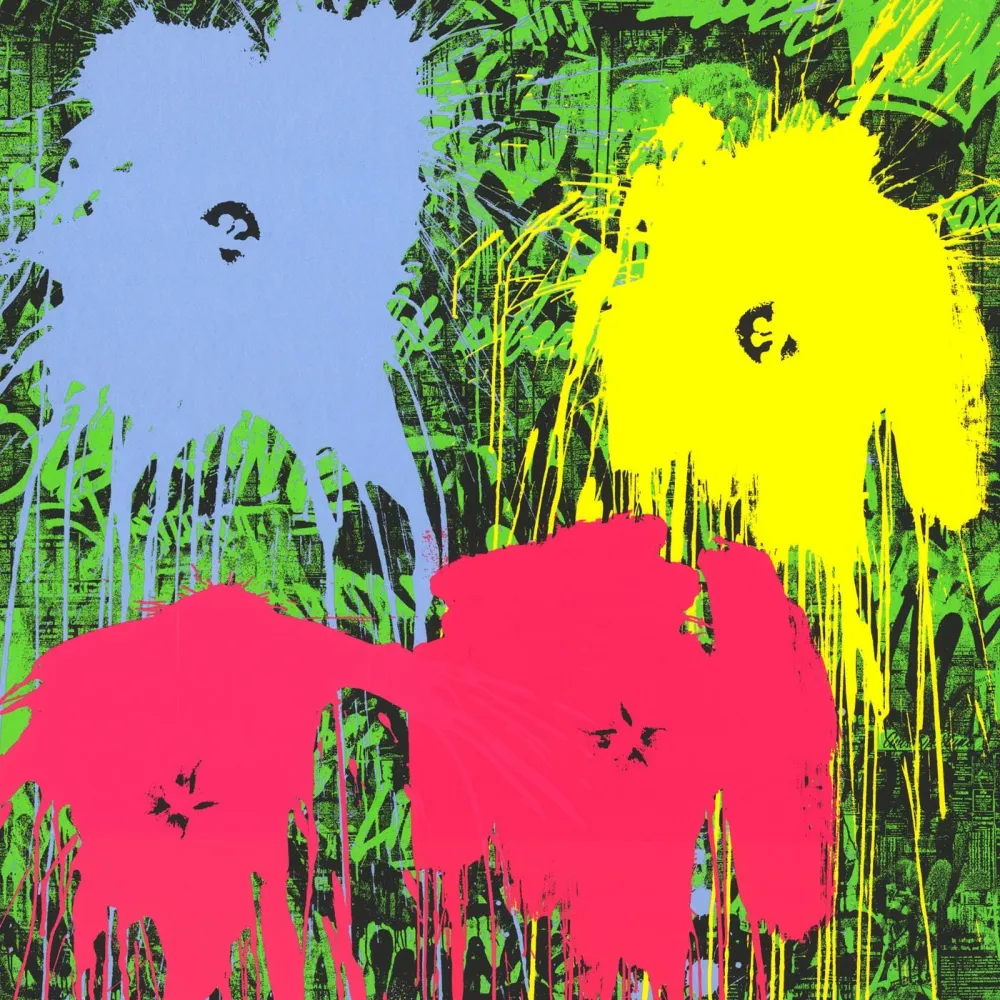 シルクスクリーン Mr Brainwash - Flowarh$ - II (D)