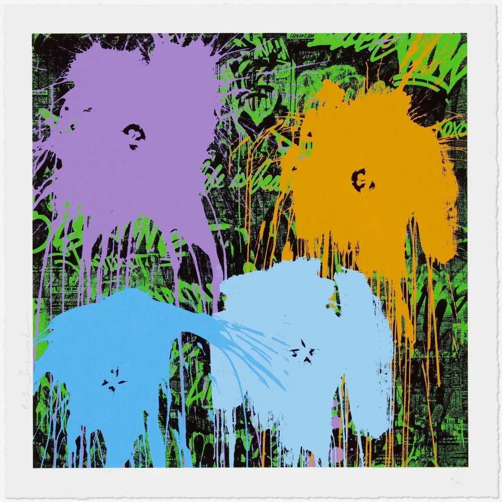 シルクスクリーン Mr. Brainwash - Flowarh$ (IIA)