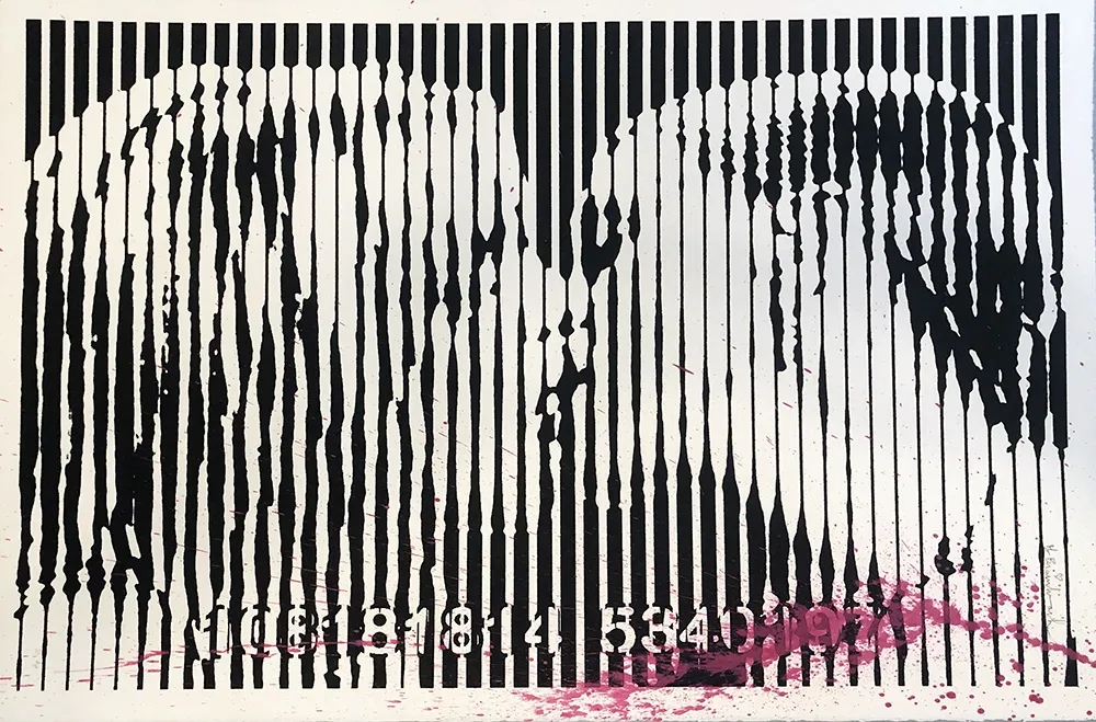 シルクスクリーン Mr. Brainwash - Freedom Kiss (Pink Splash)