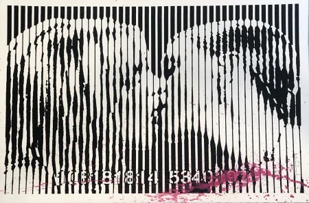 シルクスクリーン Mr. Brainwash - Freedom Kiss (Pink Splash)