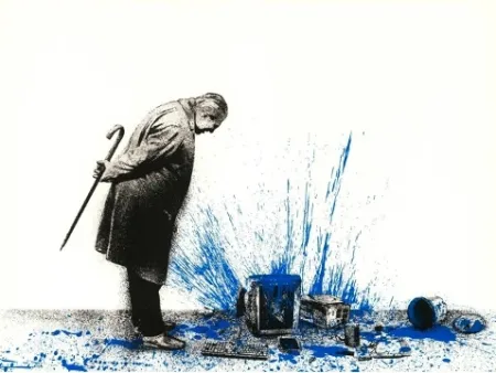 シルクスクリーン Mr Brainwash - Glitch - Blue, 2018  