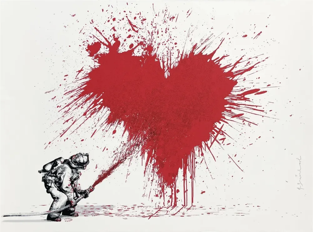 シルクスクリーン Mr Brainwash - Heart