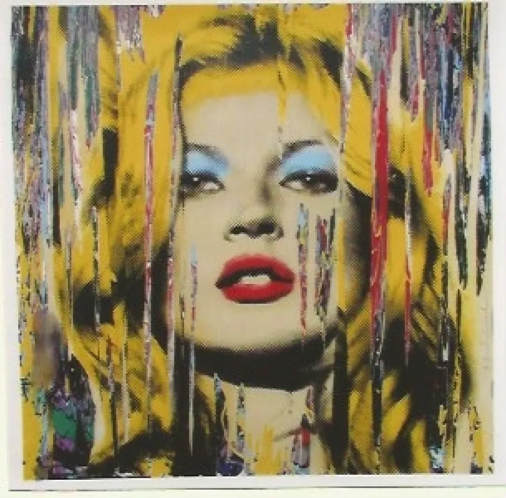 シルクスクリーン Mr. Brainwash - Kate Moss