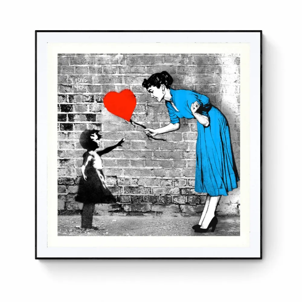リトグラフ Mr Brainwash - Love-catcher (Bleu)