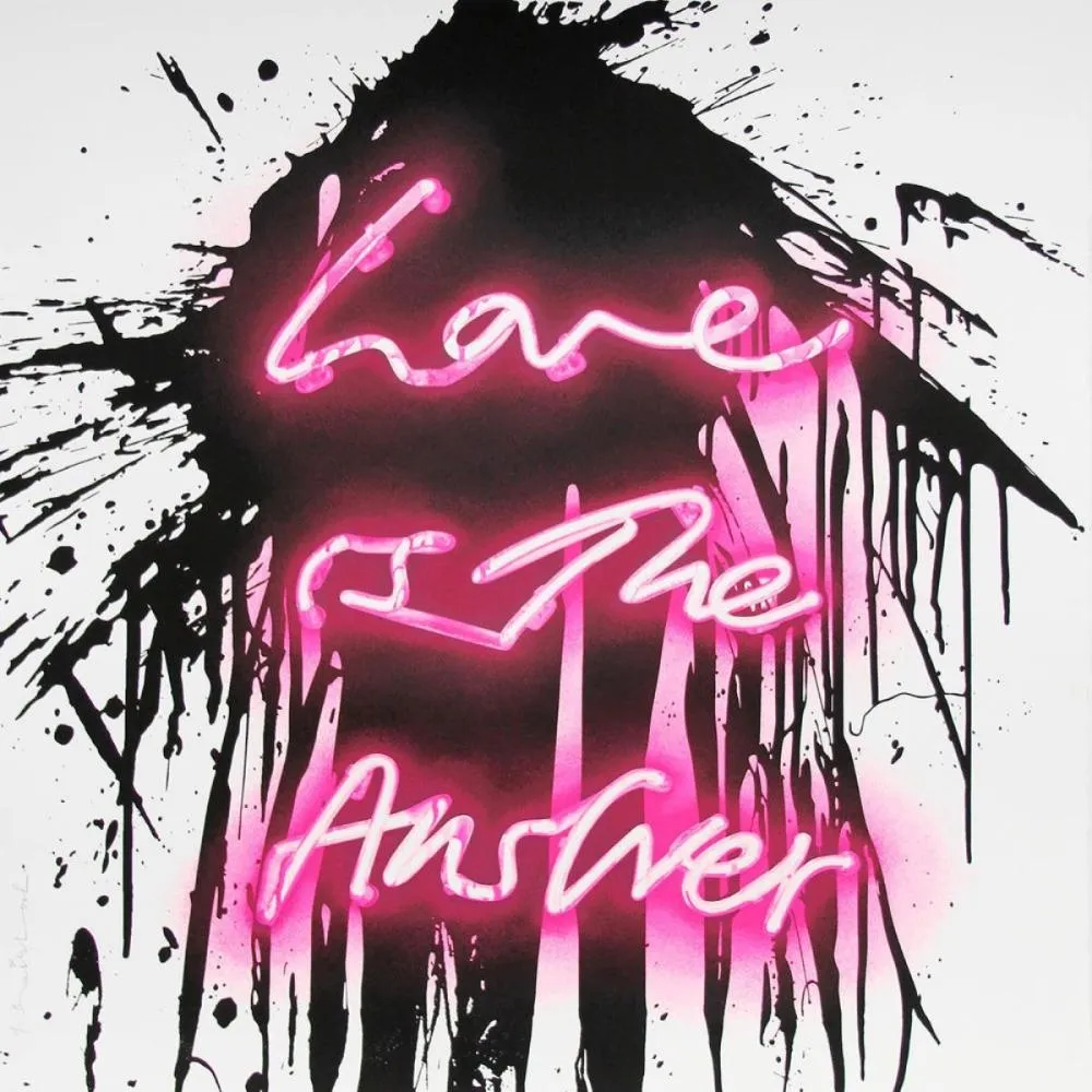 シルクスクリーン Mr Brainwash - Love on