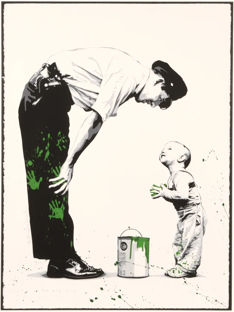 シルクスクリーン Mr Brainwash - Not Guilty (Green)
