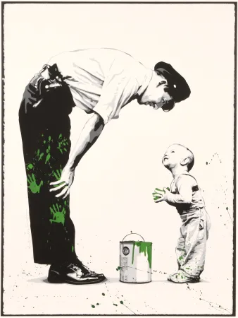 シルクスクリーン Mr Brainwash - Not Guilty (Green)