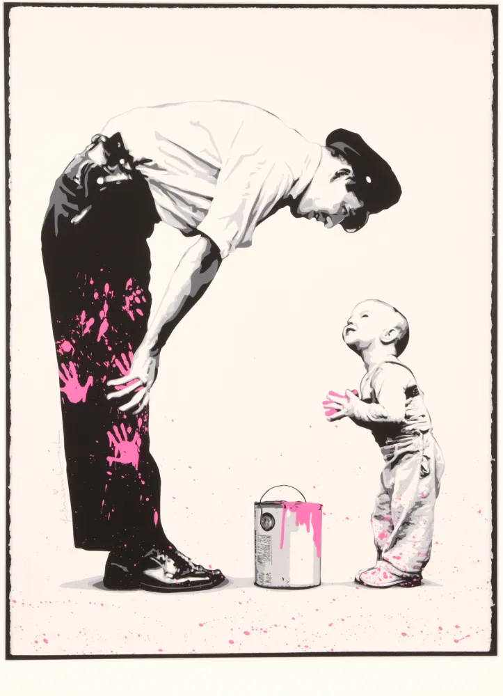 シルクスクリーン Mr Brainwash - Not Guilty (Pink)