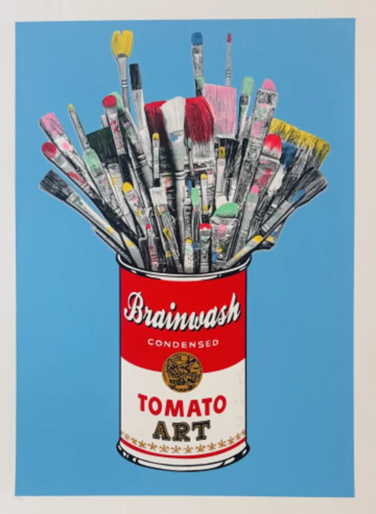 シルクスクリーン Mr Brainwash - Tomato Pop (Blue)