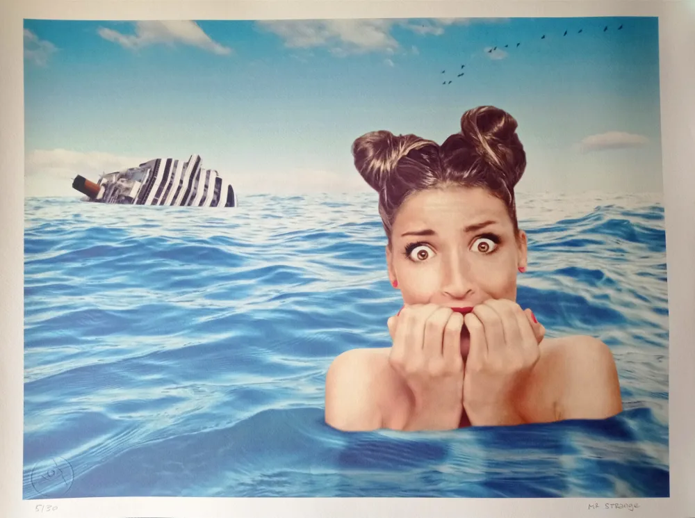 リトグラフ Mr. - Mr. Strange (Jean-Marie Gitard)  - Shipwreck, Hand-signed lithograph