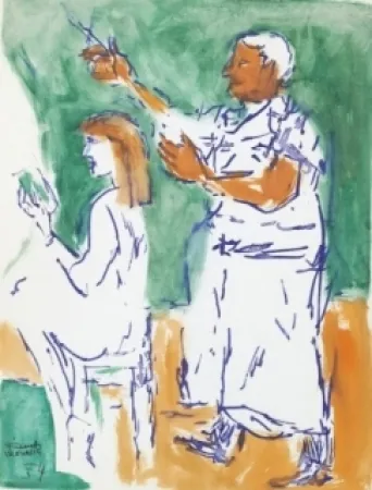 技術的なありません Mualla - Femme chez le coiffeur