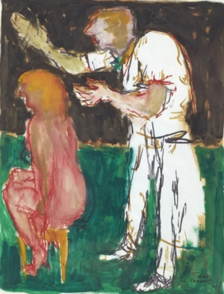 技術的なありません Mualla - Femme en rose chez le coiffeur 