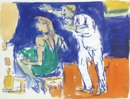 技術的なありません Mualla - Femme en vert chez le coiffeur