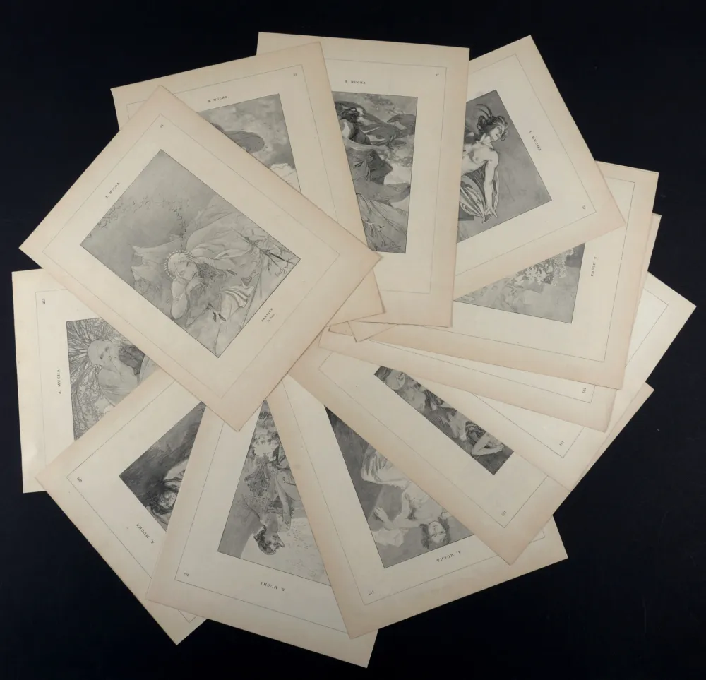 リトグラフ Mucha - 12 Mois