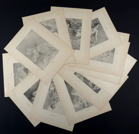 リトグラフ Mucha - 12 Mois