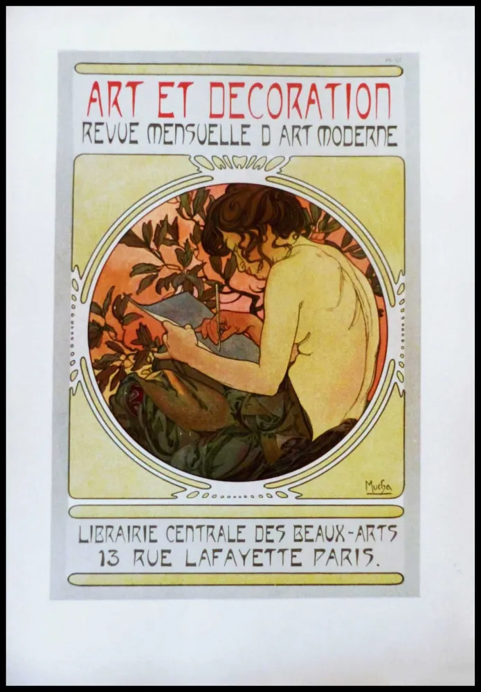 リトグラフ Mucha - ART ET DECORATION REVUE MENSUELLE