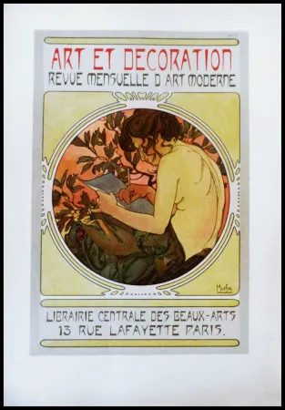 リトグラフ Mucha - ART ET DECORATION REVUE MENSUELLE
