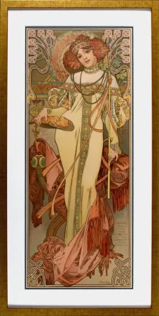 リトグラフ Mucha - Automne, 1897 - Framed!