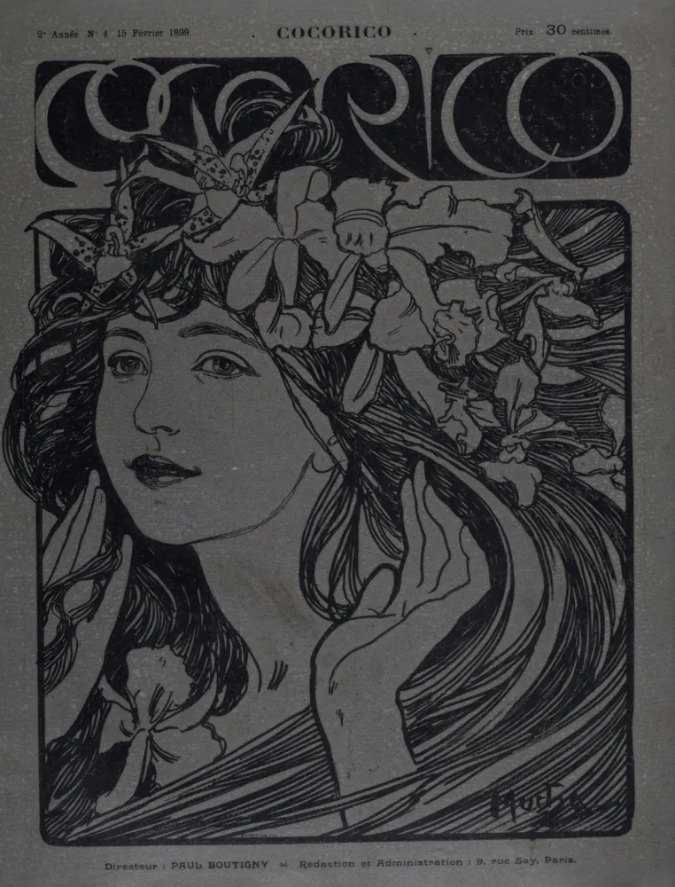 リトグラフ Mucha - Cocorico, 1899