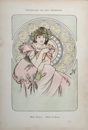 リトグラフ Mucha - Dictionnaire des Arts Décoratifs, 1902