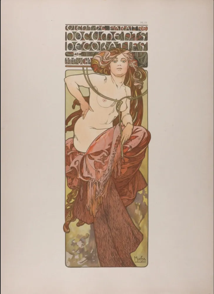 リトグラフ Mucha - Documents Décoratifs