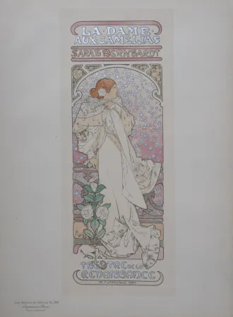 リトグラフ Mucha - La Dame aux Camélias (Sarah Bernhardt) - Les Maîtres de l'Affiche, 1898