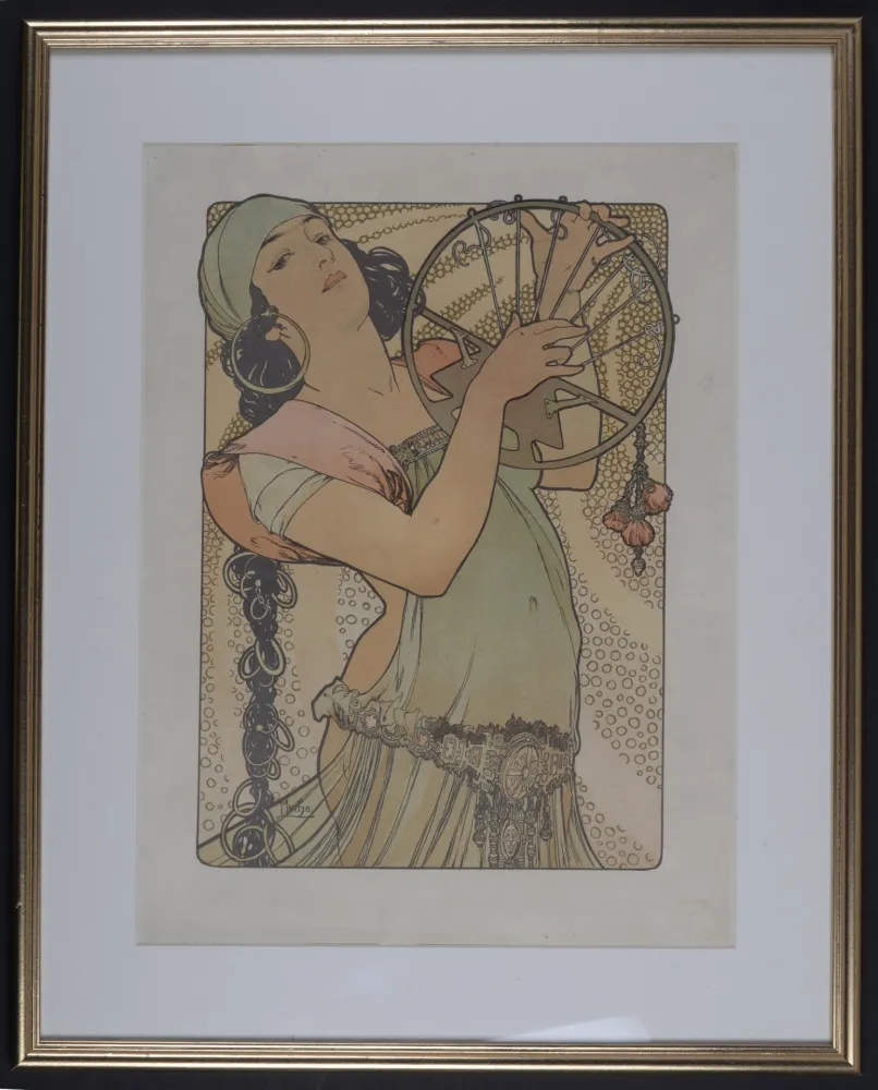 リトグラフ Mucha - Salome, C. 1897 - Framed